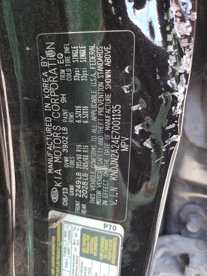 Photo 10 from auction – 2014 KIA SOUL with VIN KNDJN2A24E7001135