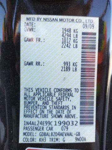 Photo 10 from auction – 2009 NISSAN ALTIMA 2.5 with VIN 1N4AL24E99C199032