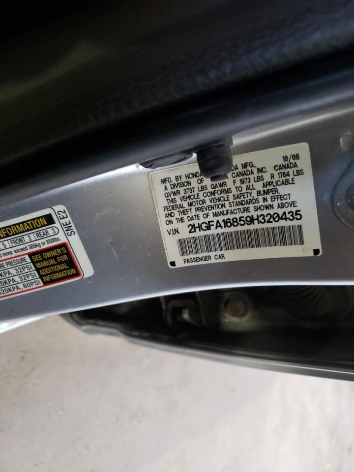 Photo 10 from auction – 2009 HONDA CIVIC EX with VIN 2HGFA16859H320435