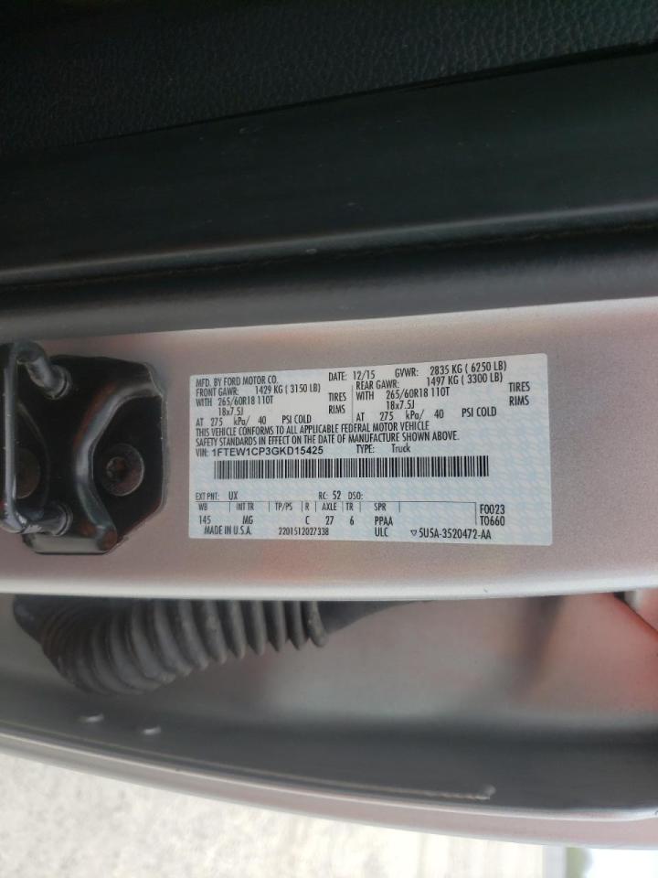 Photo 10 from auction – 2016 FORD F150 SUPER with VIN 1FTEW1CP3GKD15425