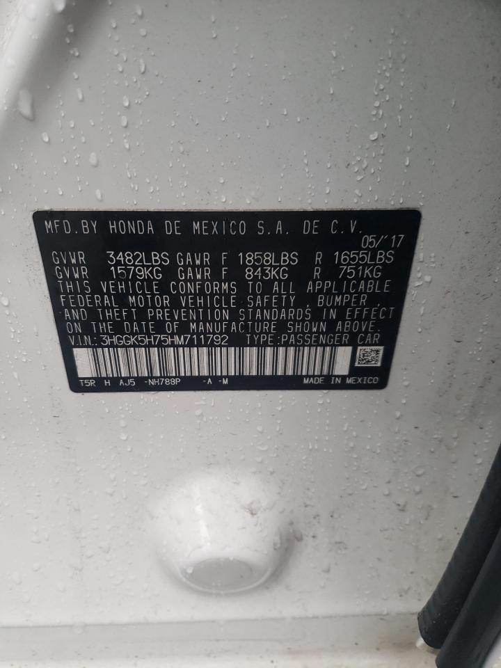 Photo 10 from auction – 2017 HONDA FIT EX with VIN 3HGGK5H75HM711792