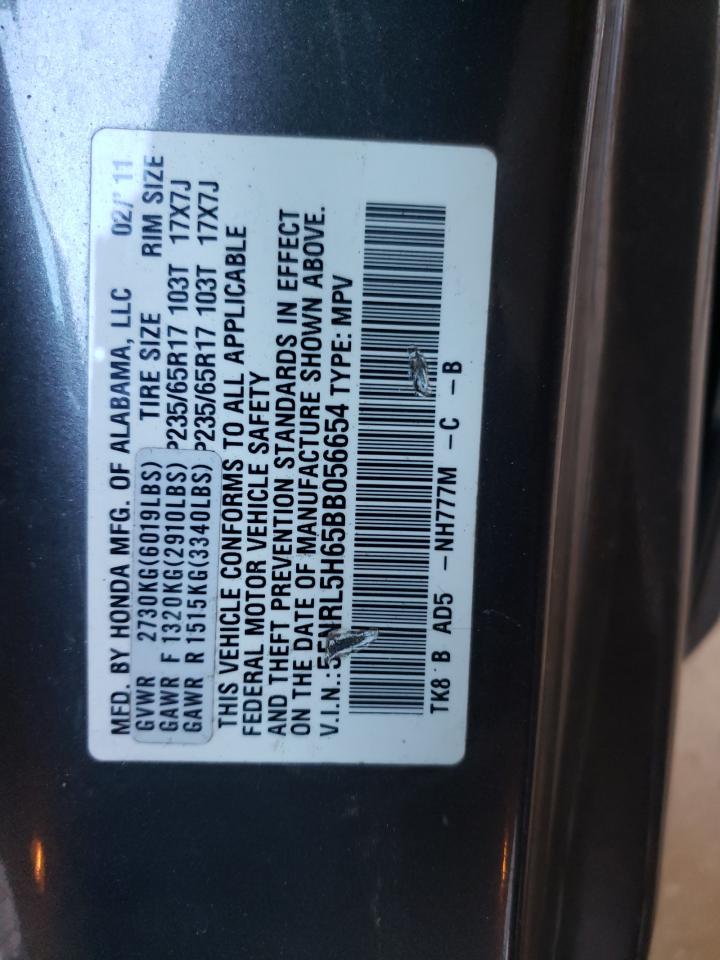 Photo 10 from auction – 2011 HONDA ODYSSEY EX with VIN 5FNRL5H65BB056654