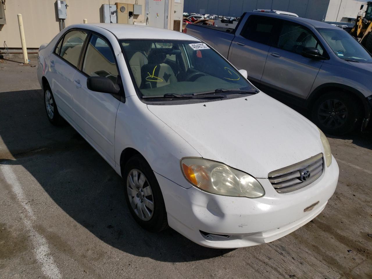 TOYOTA COROLLA CE 2003 with VIN JTDBR32E530010424 - Photo from auction