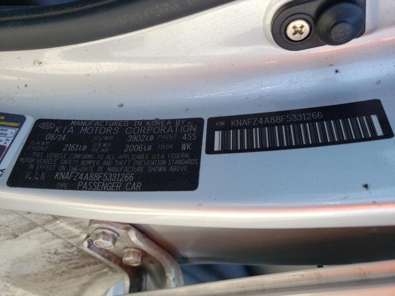 Photo 10 from auction – 2015 KIA FORTE EX with VIN KNAFZ4A88F5331266