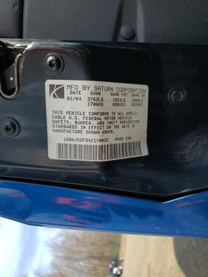 Photo 10 from auction – 2004 SATURN ION LEVEL with VIN 1G8AJ52F84Z170022