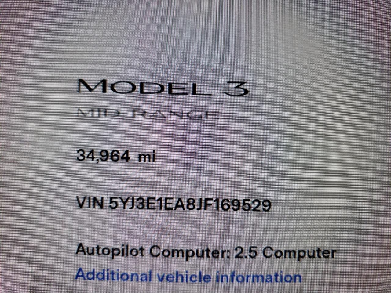 Photo 8 from auction – 2018 TESLA MODEL 3 with VIN 5YJ3E1EA8JF169529
