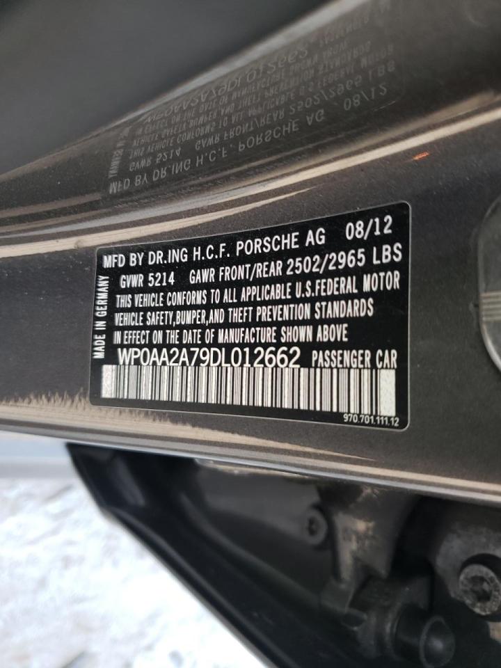 Photo 10 from auction – 2013 PORSCHE PANAMERA 2 with VIN WP0AA2A79DL012662