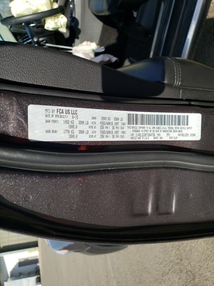 Photo 10 from auction – 2015 DODGE DURANGO LI with VIN 1C4RDJDG9FC904736