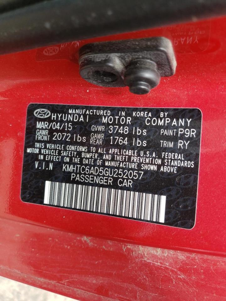 Photo 10 from auction – 2016 HYUNDAI VELOSTER with VIN KMHTC6AD5GU252057