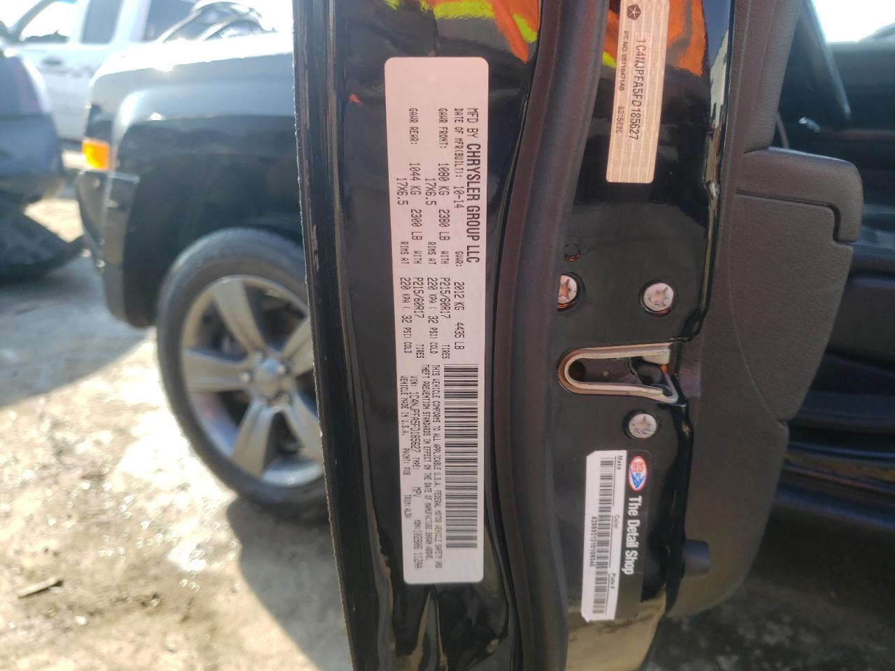 Photo 10 from auction – 2015 JEEP PATRIOT LA with VIN 1C4NJPFA5FD185627