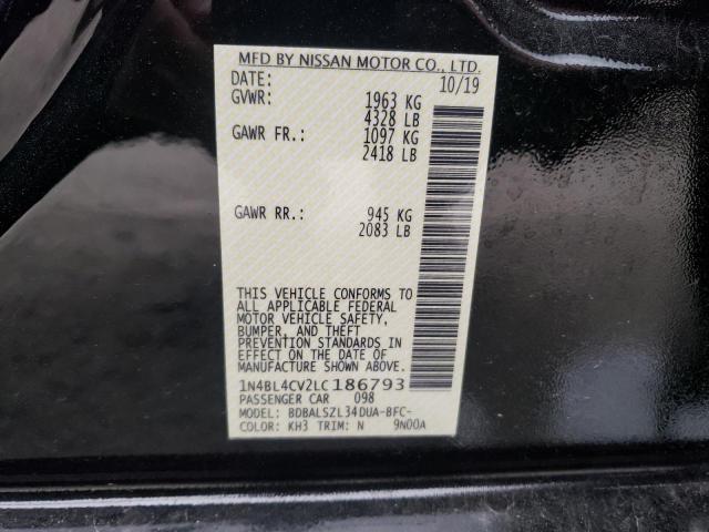 Photo 10 from auction – 2020 NISSAN ALTIMA SR with VIN 1N4BL4CV2LC186793