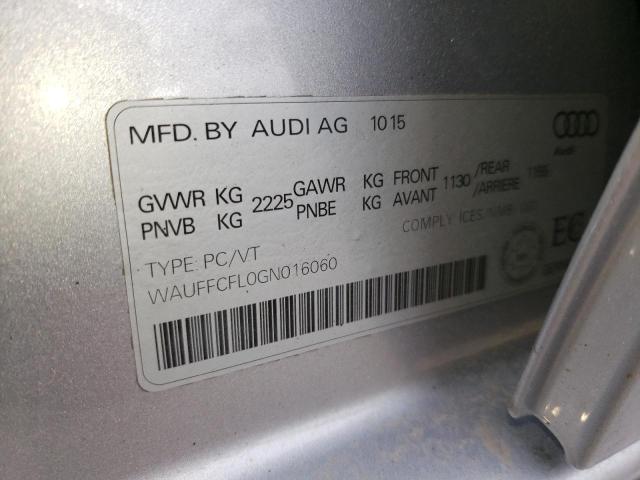 Photo 10 from auction – 2016 AUDI A4 PROGRES with VIN WAUFFCFL0GN016060