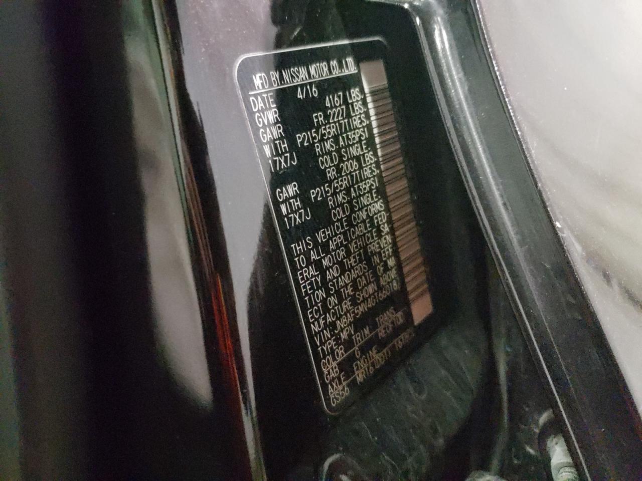 Photo 10 from auction – 2016 NISSAN JUKE S with VIN JN8AF5MV4GT660187