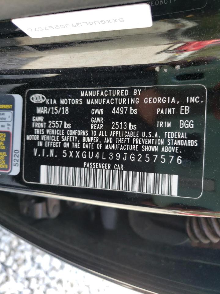 Photo 10 from auction – 2018 KIA OPTIMA EX with VIN 5XXGU4L39JG257576