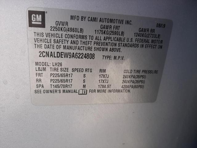 Photo 10 from auction – 2010 CHEVROLET EQUINOX LT with VIN 2CNALDEW9A6224808