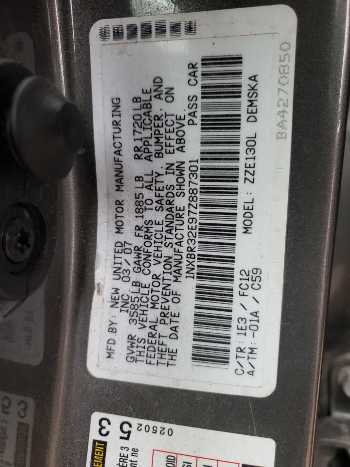 Photo 10 from auction – 2007 TOYOTA COROLLA with VIN 1NXBR32E97Z887301