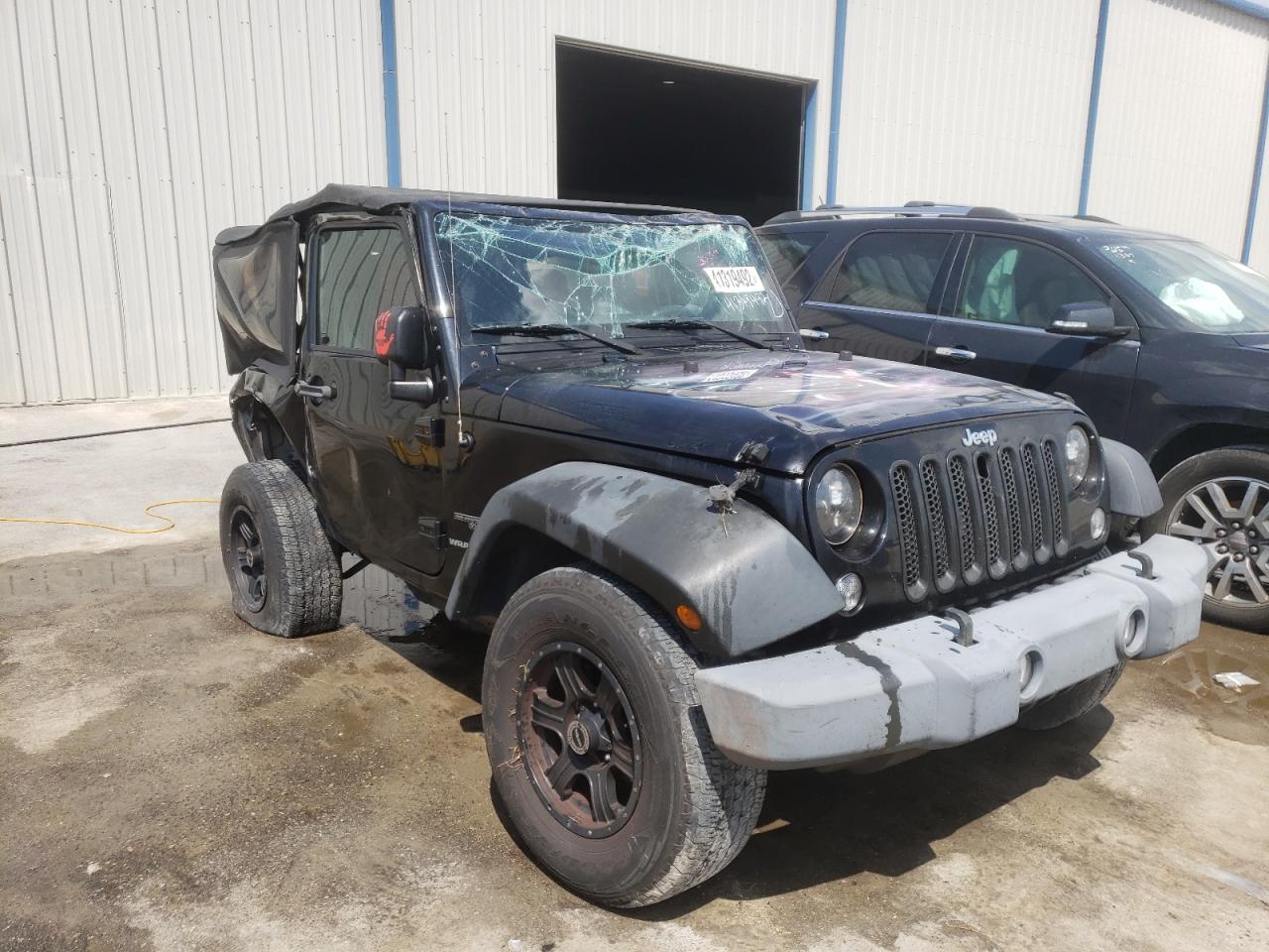 JEEP WRANGLER S 2015 with VIN 1C4AJWAG7FL657210 - Photo from auction