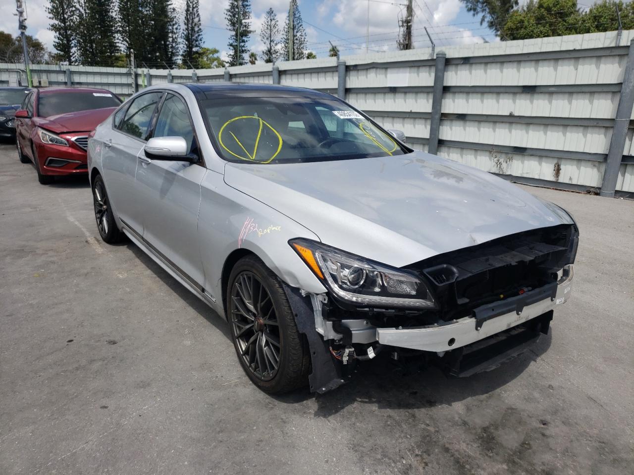 GENESIS G80 BASE 2019 with VIN KMTFN4JE3KU322884 - Photo from auction