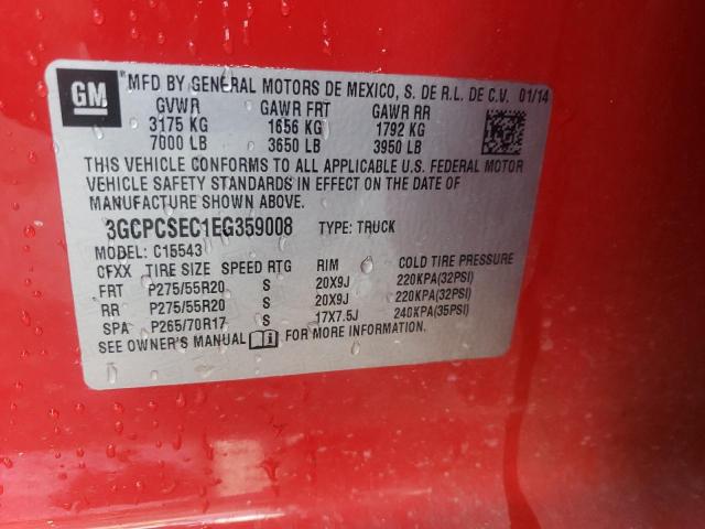 Photo 10 from auction – 2014 CHEVROLET SILVERADO with VIN 3GCPCSEC1EG359008