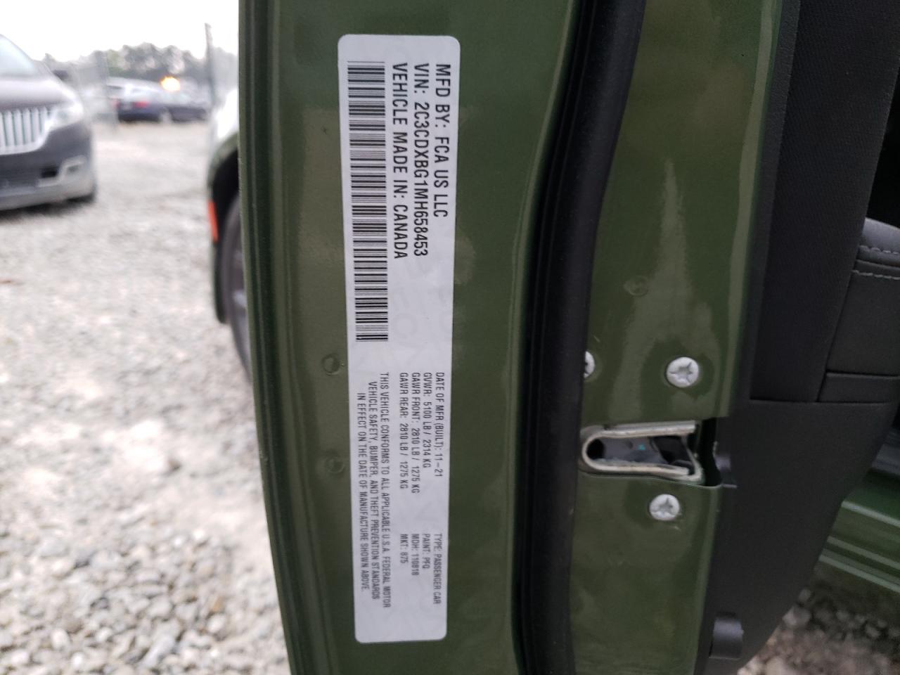 Photo 10 from auction – 2021 DODGE CHARGER SX with VIN 2C3CDXBG1MH658453