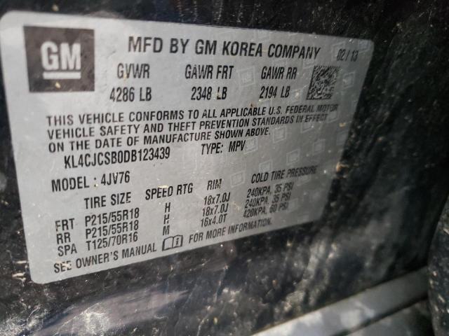 Photo 10 from auction – 2013 BUICK ENCORE with VIN KL4CJCSB0DB123439