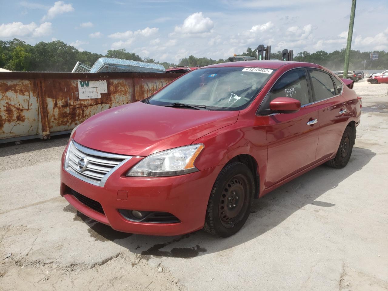 Photo 2 from auction – 2013 NISSAN SENTRA S with VIN 3N1AB7AP1DL679257