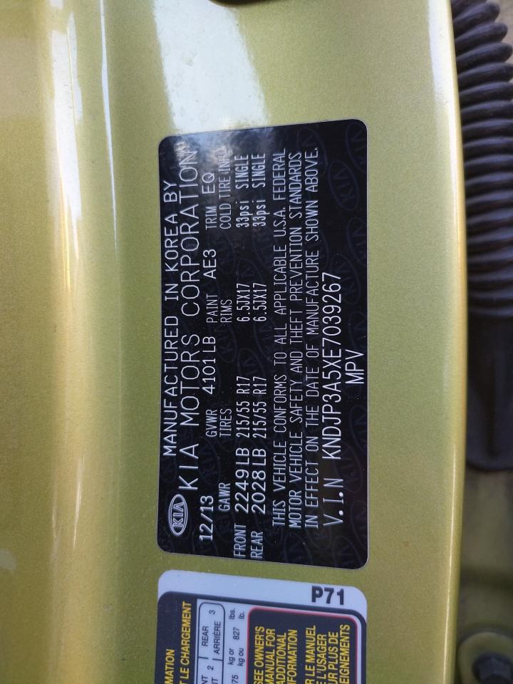Photo 10 from auction – 2014 KIA SOUL + with VIN KNDJP3A5XE7039267