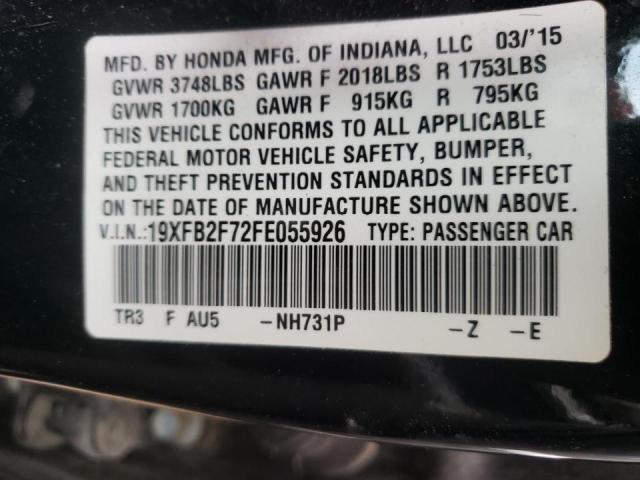 Photo 10 from auction – 2015 HONDA CIVIC SE with VIN 19XFB2F72FE055926