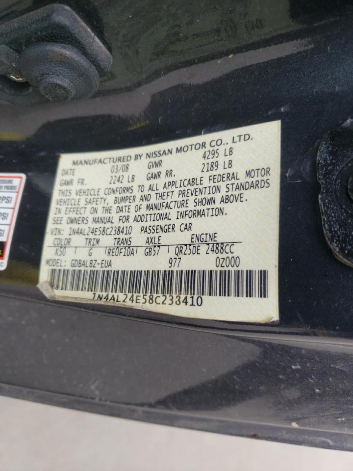 Photo 10 from auction – 2008 NISSAN ALTIMA 2.5 with VIN 1N4AL24E58C238410