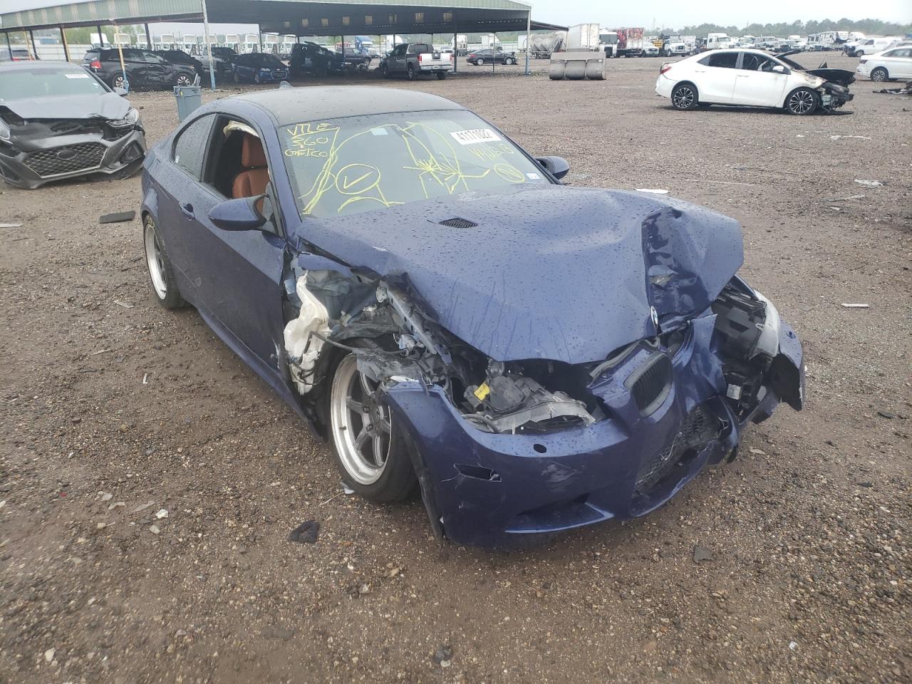 BMW M3 2008 with VIN WBSWD93598PY42213 - Photo from auction