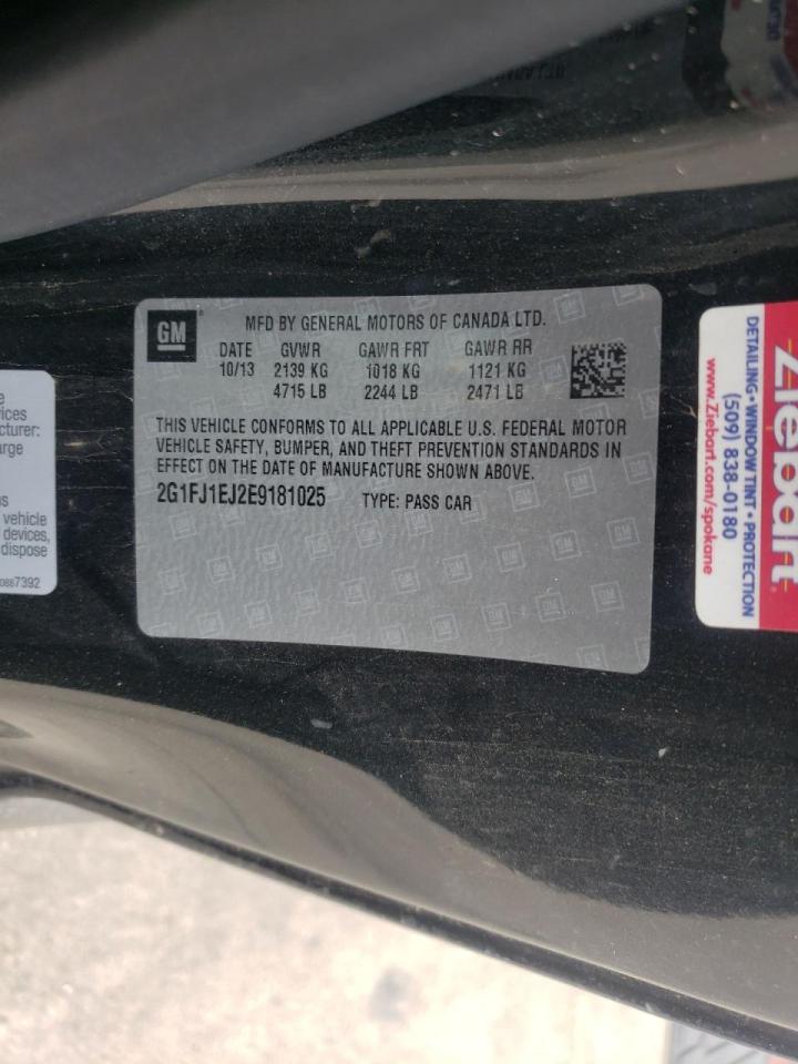 Photo 10 from auction – 2014 CHEVROLET CAMARO SS with VIN 2G1FJ1EJ2E9181025