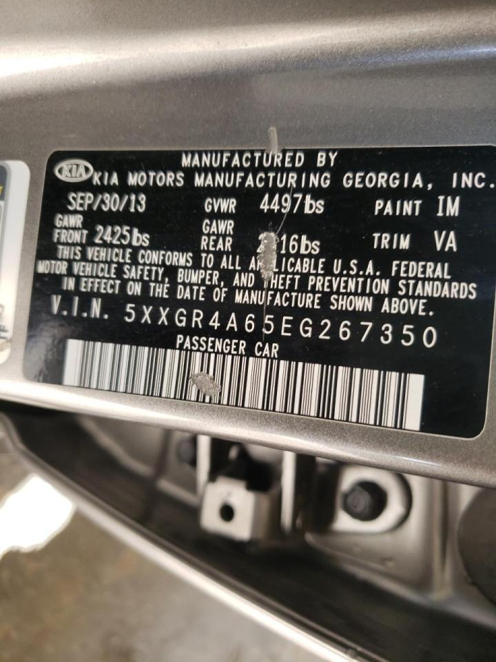 Photo 10 from auction – 2014 KIA OPTIMA SX with VIN 5XXGR4A65EG267350