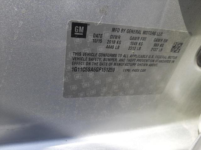 Photo 10 from auction – 2016 CHEVROLET MALIBU LIM with VIN 1G11C5SA6GF151259