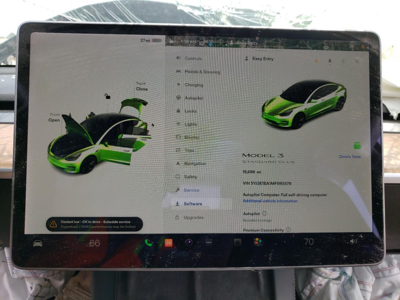 Photo 8 from auction – 2021 TESLA MODEL 3 with VIN 5YJ3E1EA1MF093379
