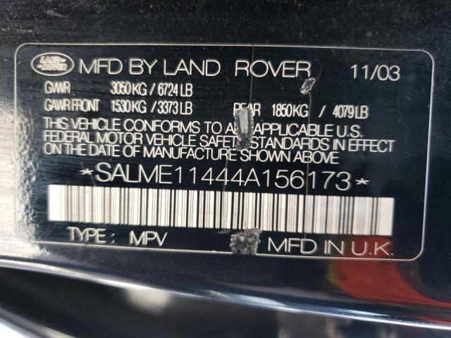 Photo 10 from auction – 2004 LAND ROVER RANGE ROVE with VIN SALME11444A156173