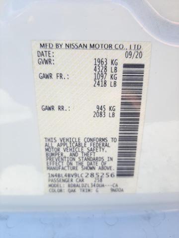 Photo 10 from auction – 2020 NISSAN ALTIMA S with VIN 1N4BL4BV9LC285256