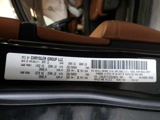 Photo 10 from auction – 2012 JEEP GRAND CHER with VIN 1C4RJFCT1CC310674