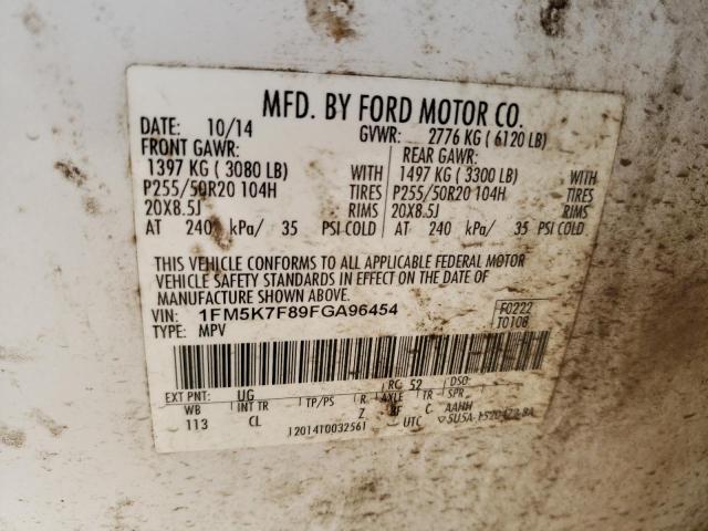 Photo 10 from auction – 2015 FORD EXPLORER L with VIN 1FM5K7F89FGA96454