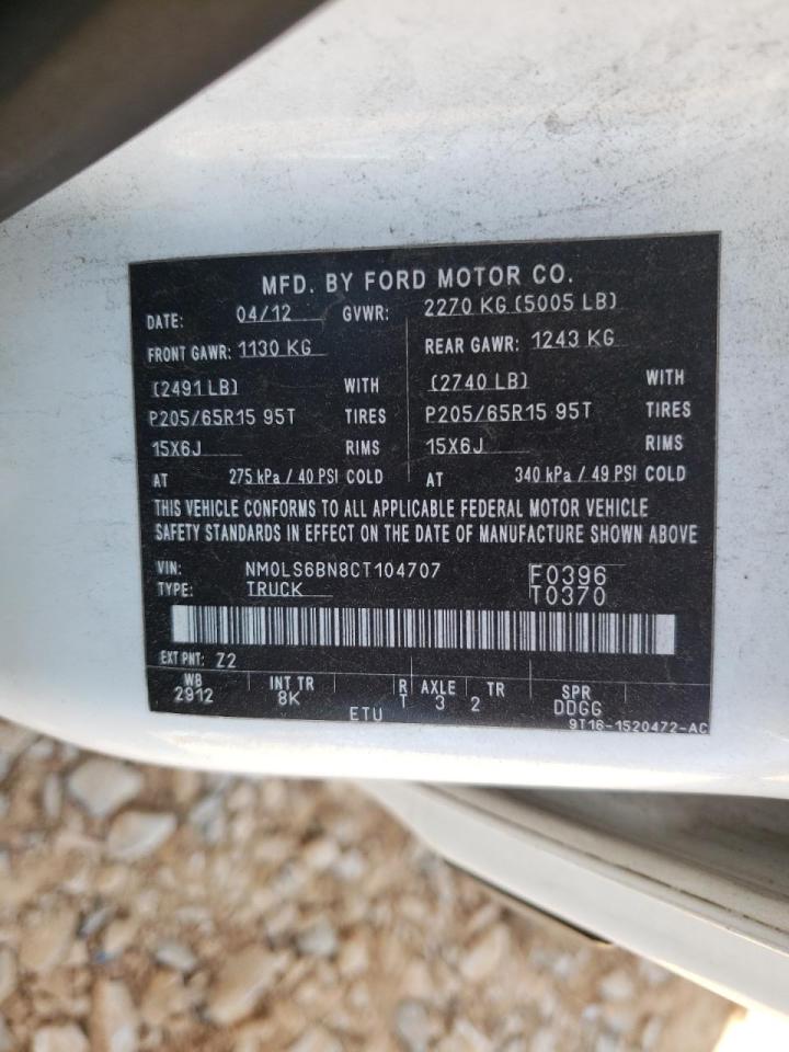 Photo 10 from auction – 2012 FORD TRANSIT CO with VIN NM0LS6BN8CT104707