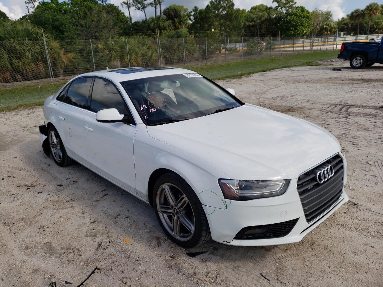 AUDI A4 PREMIUM 2013 with VIN WAUHFAFL9DN040172 - Photo from auction
