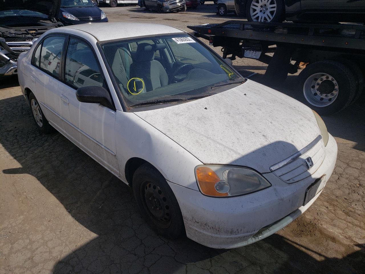 HONDA CIVIC LX 2002 with VIN 2HGES16532H567036 - Photo from auction