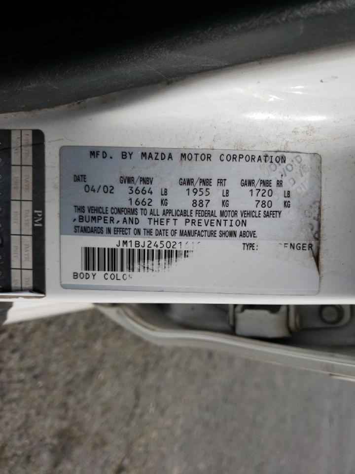 Photo 10 from auction – 2002 MAZDA PROTEGE PR with VIN JM1BJ245021618214