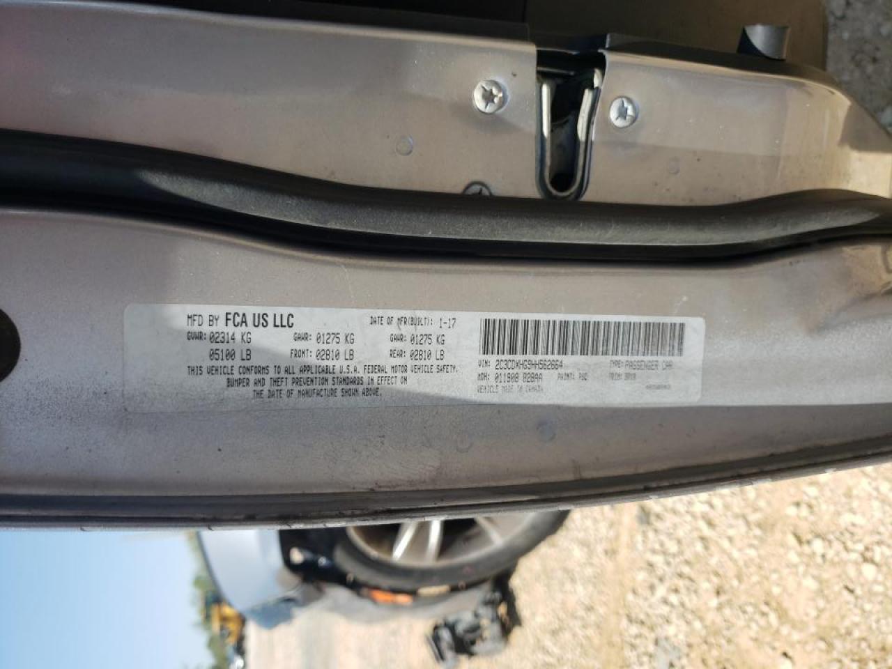 Photo 10 from auction – 2017 DODGE CHARGER SX with VIN 2C3CDXHG9HH562664
