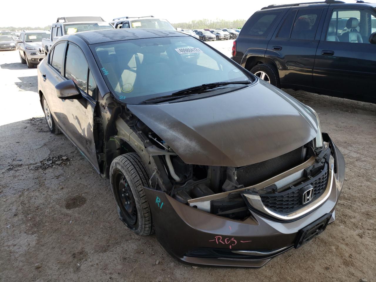 Photo 2 from auction – 2013 HONDA CIVIC LX with VIN 2HGFB2F50DH558498