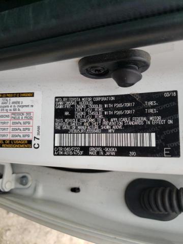 Photo 10 from auction – 2018 TOYOTA 4RUNNER SR with VIN JTEBU5JR7J5558483