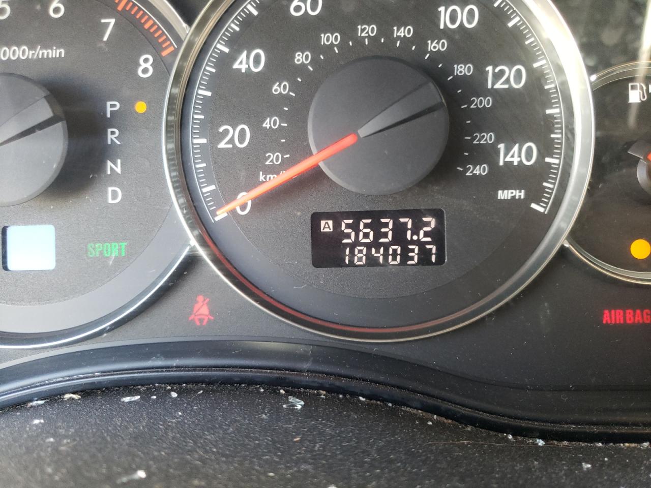 Photo 8 from auction – 2009 SUBARU LEGACY 2.5 with VIN 4S3BL616097212763