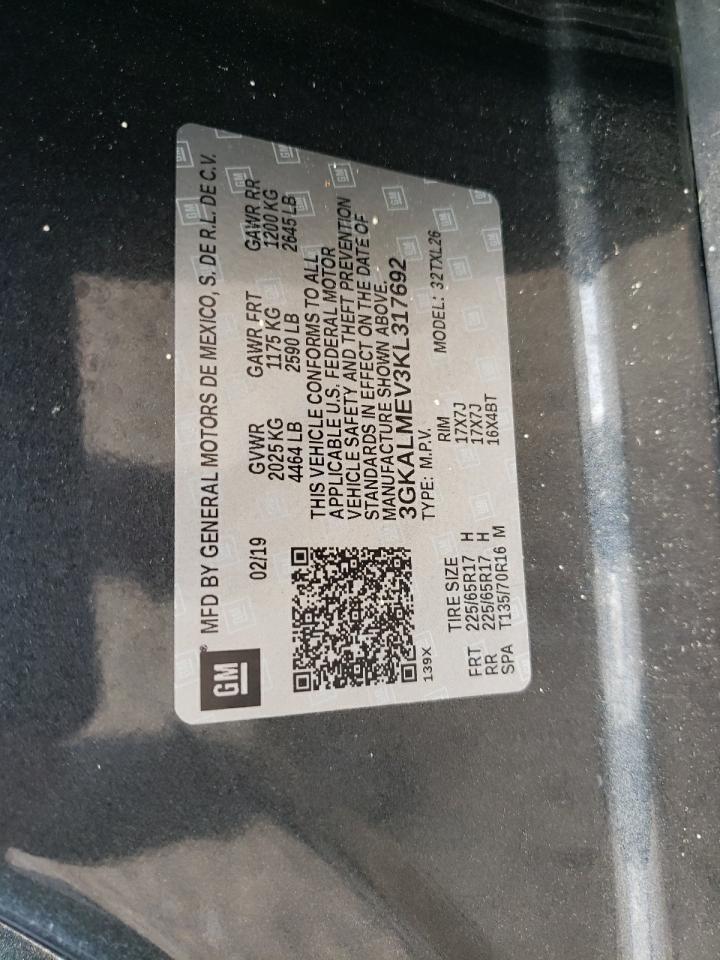 Photo 10 from auction – 2019 GMC TERRAIN SL with VIN 3GKALMEV3KL317692
