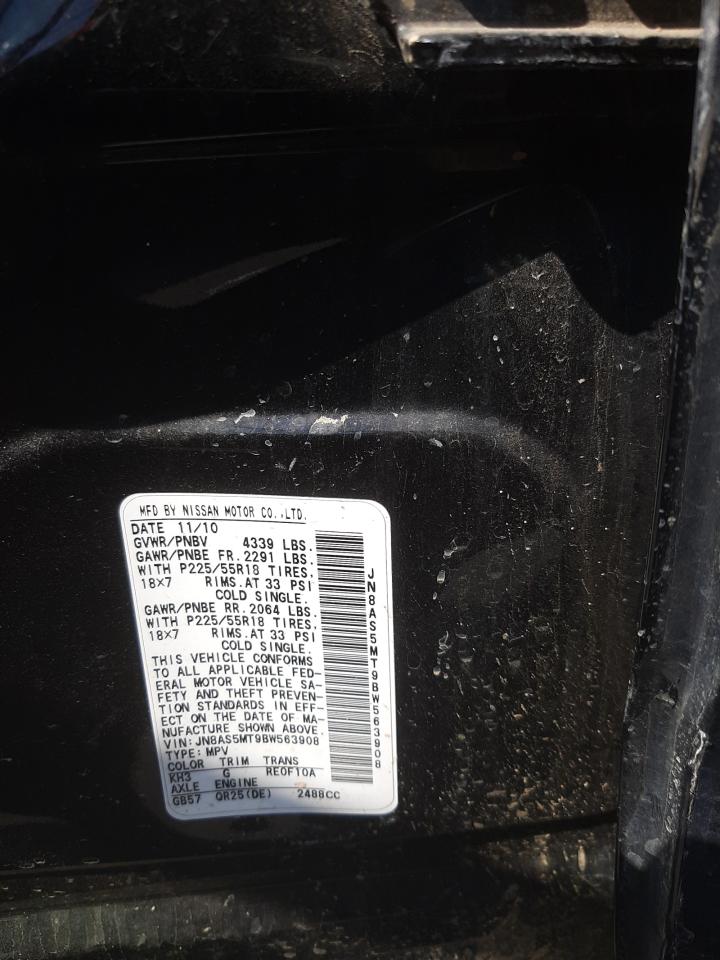 Photo 10 from auction – 2011 NISSAN ROGUE S with VIN JN8AS5MT9BW563908