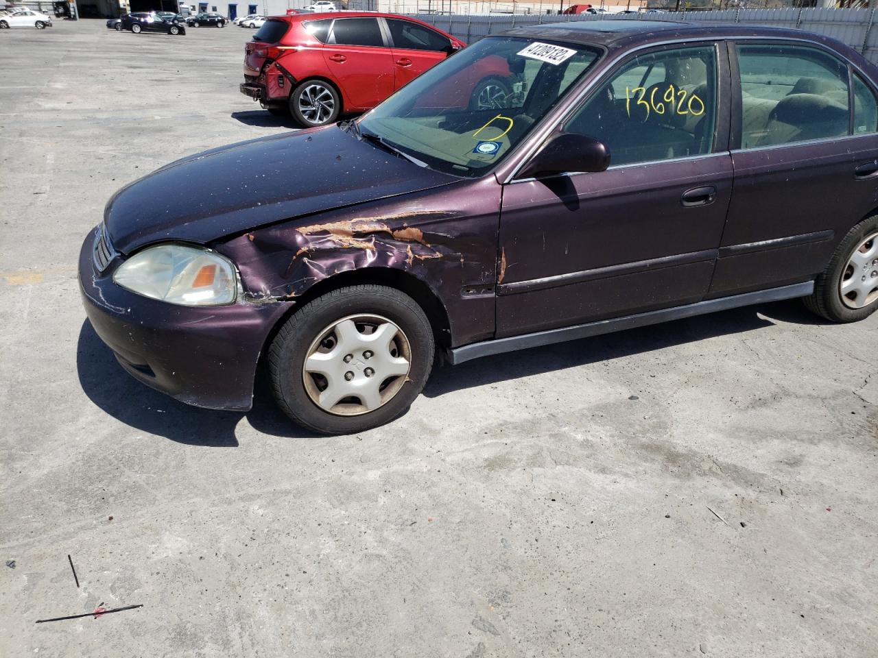 Photo 9 from auction – 2000 HONDA CIVIC EX with VIN 1HGEJ8644YL027192