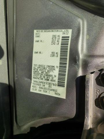 Photo 10 from auction – 2012 NISSAN ALTIMA BAS with VIN 1N4AL2AP6CN558760